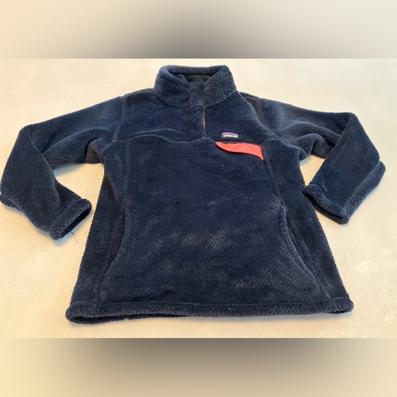 Patagonia Coral and Navy Fleece Jacket